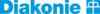 Das Logo der Diakonie in himmelblauer Schrift