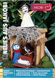 Die Krippe wurde 2018 vom Konfirmandenjahrgang 2018-2020 für den Eingangsbereich der Jakobi-Kirche gestaltet. 